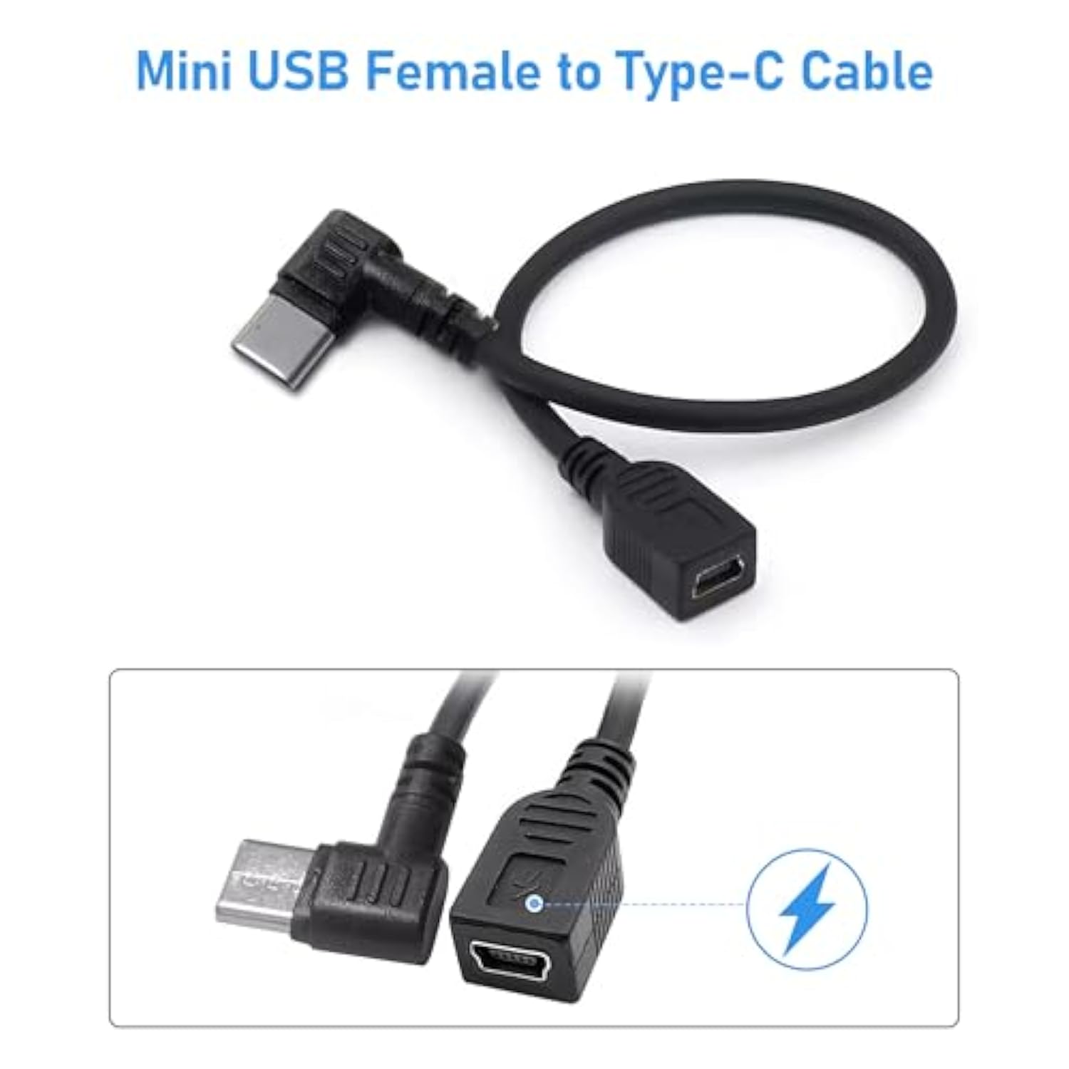Mini Usb Female To Type C Male Cable,Usb-C Male To Mini Usb Female Adapter Con