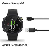 Compatible With Garmin Forerunner 45 / 45S Charger, Replacement Charging Cable For Forerunner 55 245 255 265 745 945 955 965 Smart Watch (2 Pack)