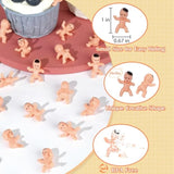 120 Pcs Plastic Babies For Games, 1 Inch Mini Babies Bulk For Baby Shower Game, Tiny Baby Figurines For My Water Broke Ice Cube Game, King Cake Babies For Party Decorations
