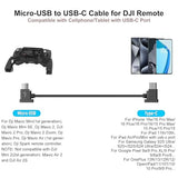 1FT Micro to USB C Remote Controller Cable for DJI Mavic Mini/Mini SE/Air/Pro, Mavic 2 Pro, Zoom, Spark, Micro-USB for Drone USBC Cord for iPhone 17