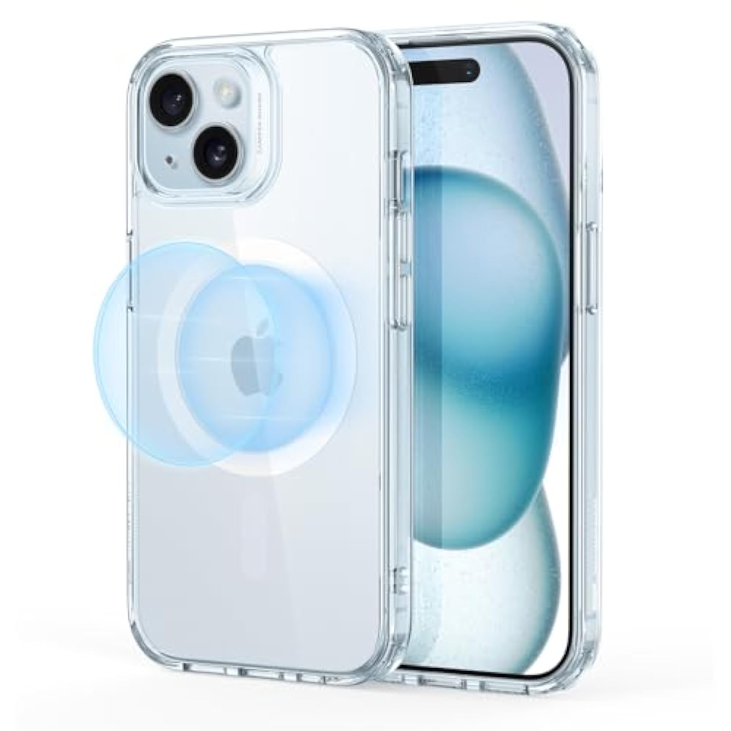Esr For Iphone 15 Plus Case, Compatible With Magsafe, -Grade Protection, Yellowing Resistant, Scratch-Resistant Back, Magnetic Phone Case For Iphone 15 Plus, Classic Series, Clear Blue