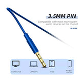 EP-06 Wired Earbuds in-Ear Earphones,Build-in Microphone Noise Isolating Headphones,3.5mm Jack 4.9ft Long Cord Ear Buds,HD Bass Audio,with 6 Ear