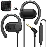 Open Ear Headphones Wired for Laptop PC, 3.5mm Earphones with Mic Over Ear Wired Earbuds with Ear Hook for iPhone 5 6s Plus for Galay A25 A15 A14