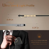 For Iphone 16 Pro Leather Case, Luxury Business Leather Classic Anti-Scratch Cover Protective Phone Cases For Iphone 16 Pro 6.3" 2024, Black Gold