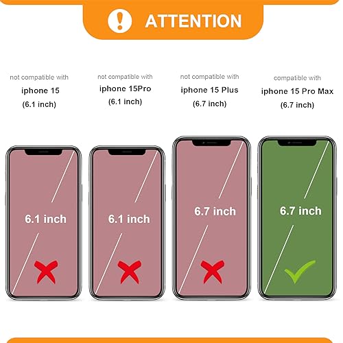 Detachable Wallet Case for iPhone 15 Pro Max RFID Blocking Card Slots Holder Premium PU Leather Magnetic Kickstand Shockproof Wrist Strap Removable