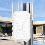 Ax1800 Outdoor Wifi 6 Extender, High Power Outdoor Wifi Extender Signal Booster, Long Range Outdoor Wifi Access Point, Ip67 Weatherproof, Poe Power Supply, For Starlink, Cameras, Patio, Camping,Rv