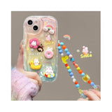 Cute Rainbow Rabbit Duck Kawaii Cartoon Animal Phone Case for iPhone 11 - Pink