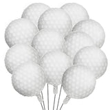 Golf Ball Balloons Decoration Golf Themed Balloons Ball Sports Round Aluminum Foil Decoration For Theme Birthday Party (12 Pieces)