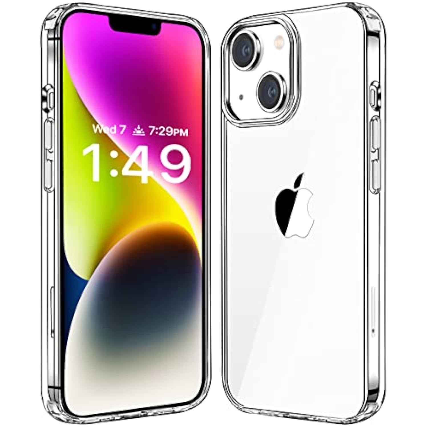 Compatible With Iphone 14 Plus Case Clear, Non-Yellowing Shockproof Phone Case For Apple Iphone 14 Plus, Slim Anti-Scratch Hard Pc Back Protective Cover Bumper 2022