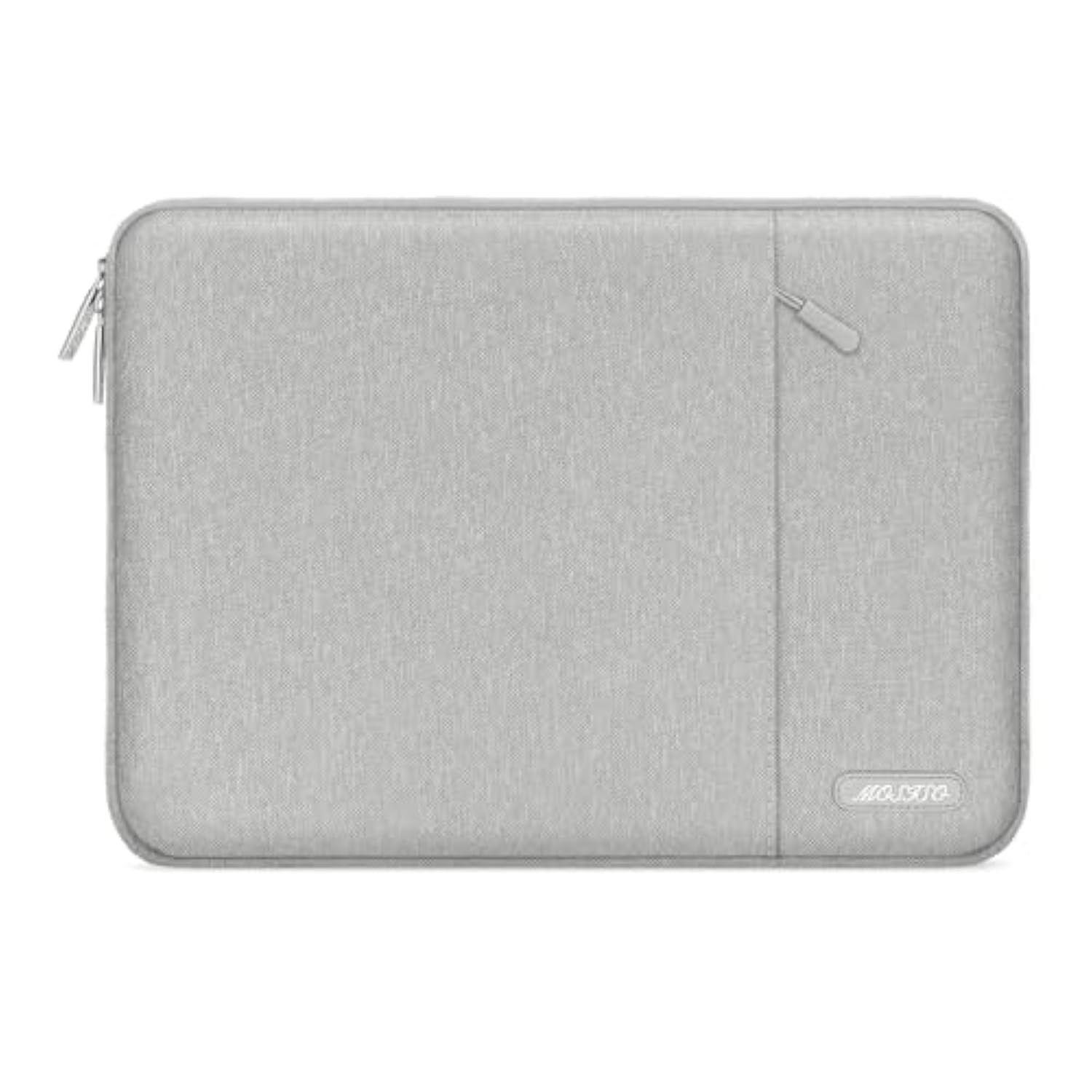 MOSISO Laptop Case 16 inch, 15-15.6 inch Laptop Sleeve Compatible with MacBook Pro 16 M4 M3 M2 M1, HP Acer Dell Lenovo ASUS Notebook, Polyester Vertical Computer Sleeve Bag with Pocket, Gray