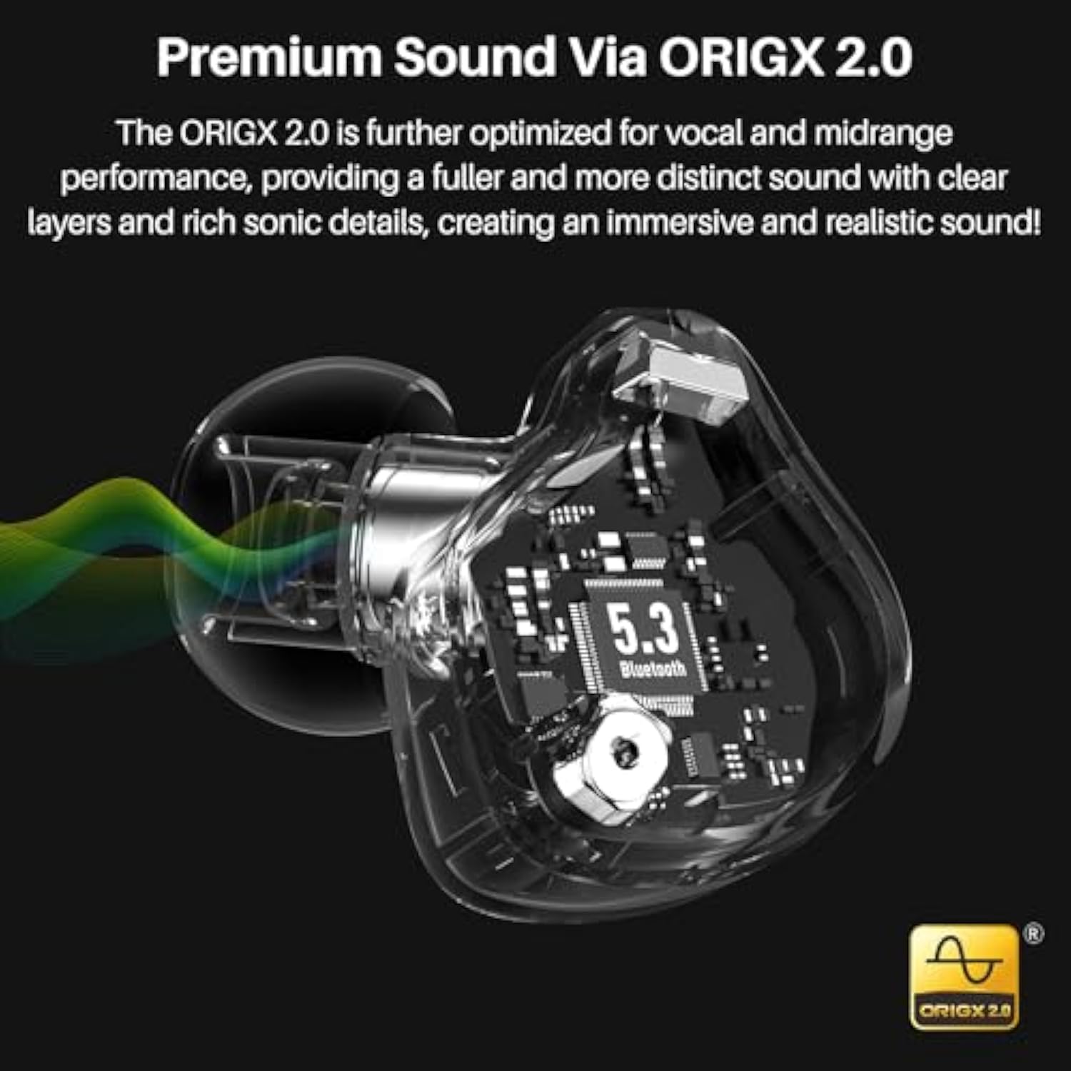 Crystal Buds Bluetooth 5.3 True Wireless Stereo Earbuds Ipx8 Waterproof In Ear
