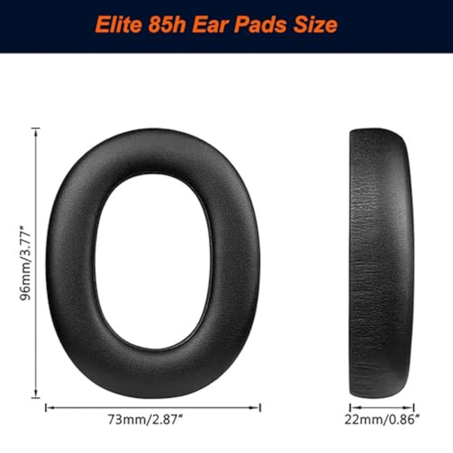 Elite 85 H Earpads Ear Cushions Compatible With Jabra Elite 85H Wireless Noise Canceling Headphone Protein Leather Replacement Ear Pads Cups Cover With Memory Foam