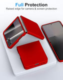 Slim Fit Galaxy Z Flip 7 Case, [Built-in Screen Protector] [Frosted Feel] [Wireless Charging Support] Lightweight Shockproof Case Cover for