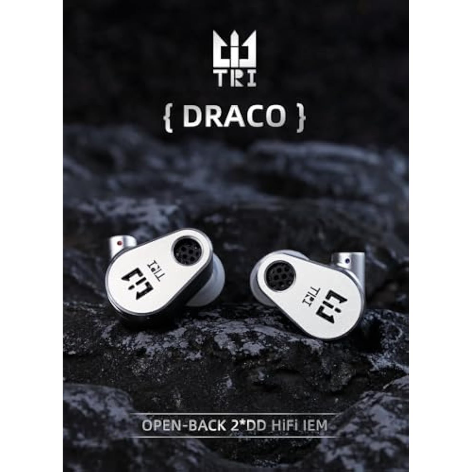 Tri Draco Open-Back Enclosure 2*Dd Hifi Iem In Ear Monitor Hifi Wired Earbuds With 8Mm Third-Generation Lcp Diaphragm Dynamic Driver Gaming Earbuds For Singers Musicians