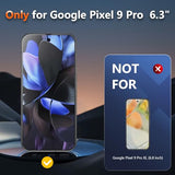 [2+2 Pack] 4 Way 360 ° Matte Privacy Screen Protector for Google Pixel 9 Pro with Camera Lens Protector, Fingerprint Sensor Compatible, Anti-Glare