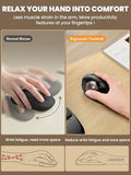 Mam1 Pro Ergonomic Wireless Trackball Mouse, Adjustable 0°/18° Angle, Thumb Control, Quiet Clicks, 3 Multi-Device Bluetooth & Usb Receiver, Rechargeable Mouse For Office, Windows Mac