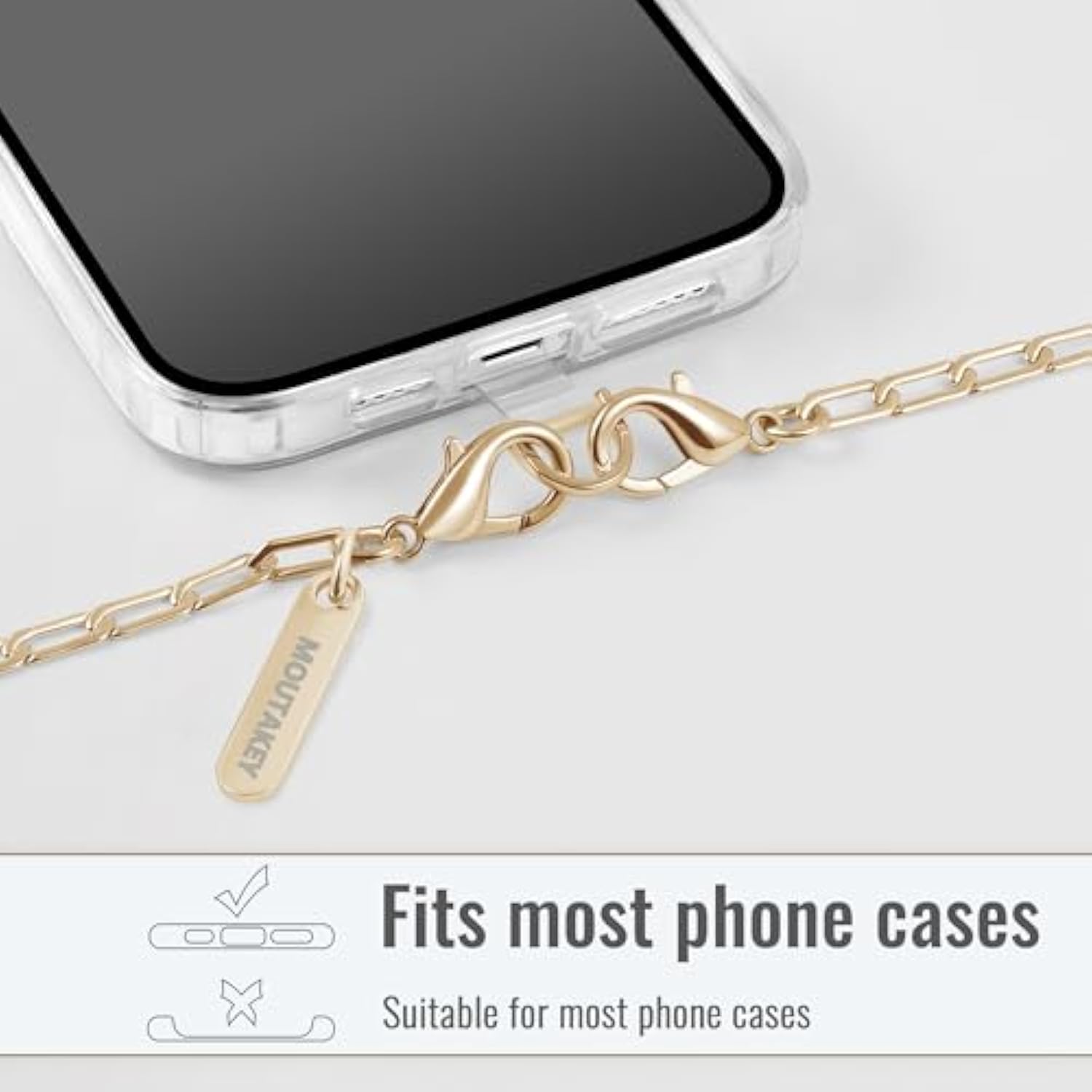 Phone Lanyard Crossbody Phone Chain Detachable Phone Strap With Metal Neck Phone Holder Phone Charm Lightweight Cell Phone Lanyard For Iphone Women Girls Travel Shopping Camp Walking