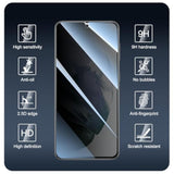 Privacy Screen Protector And Camera Lens Protector For Samsung Galaxy S21, Double Shatterproof Anti-Spy Tempered Glass Film, Private Protection, [Anti-Scratch][9H Hardness], 3-Pack Each