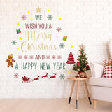 Christmas Wall Decals Stickers Decor Glitter Merry Christmas Tree Happy New Year Quote Decorations Holiday Seasonal Wall Art Decor For Home Office Classroom Party Ornaments