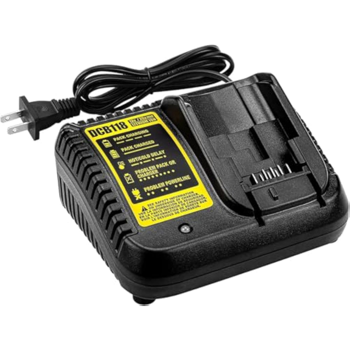 Dcb118 Rapid Charger Replacement For Dewalt 12V-20V Max Lithium Battery Charger, Replace For Dcb115 Dcb118 Dcb107 Dcb105 Dcb102 Charger.