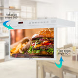Kitchen Tv,15.6 Inch Under Cabinet Tv, Televison For Kitchen, Smart Tv Built-In App Store, Support Wifi Bluetooth, 1080P Small Tv For Rv Camper, Bedroom, Boat