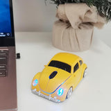 Wireless Car Mouse, Funny Car Shaped Mouse 2.4Ghz Optical Wireless Mice For Computer Pc Notebook Laptop (Yellow)
