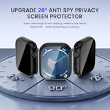 Privacy Waterproof Case Compatible For Apple Watch Screen Protector 46Mm 42Mm 45Mm 44Mm 41Mm 40Mm Ultra 2 49Mm Se Series 10 9 8 7 6 5 4, Anti Spy Face Cover Back Bumper For Iwatch Accessories
