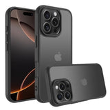 16 Pro Case Slim Black Translucent Matte Shockproof Phone Cover With Camera Control & Full-Body Protection