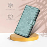 Premium PU Leather Wallet Case for iPhone 13 Mini, RFID Blocking Protective Flip Cover with Card Slot and Cash Pocket, Green
