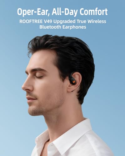 Open-Ear Earbus,True Wireless Bluetooth Earphones with Microphone,Ultra-Lightweight Headphones, Comfort Hook Design, Clear Calls,IPX5 Water