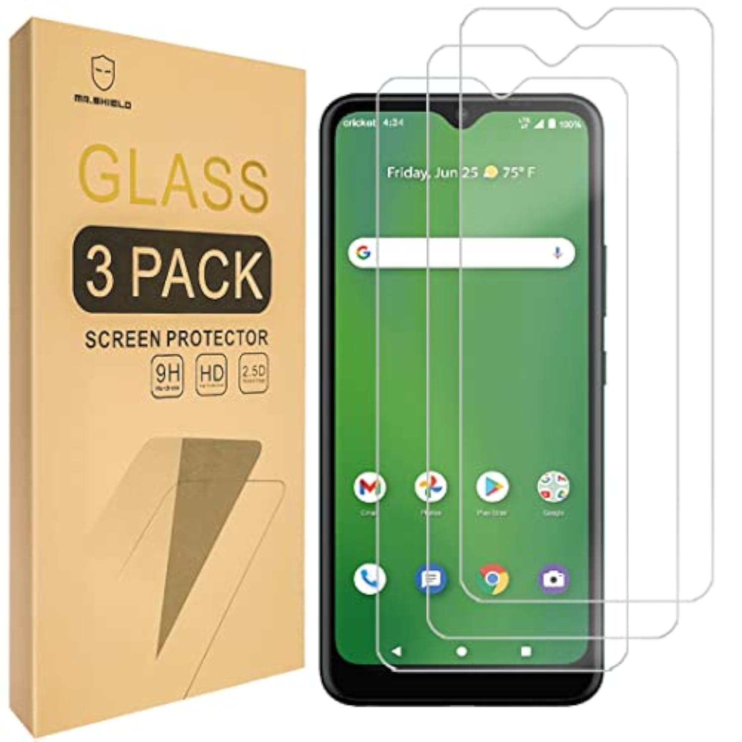 [3-Pack] Designed For Cricket Dream 5G [Tempered Glass] [Japan Glass With 9H Hardness] Screen Protector With Replacement