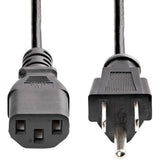 StarTech.com 6ft (1.8m) Heavy Duty Power Cord, NEMA 5-15P to C13 AC Power Cord, 15A 125V, 14AWG, Replacement Computer Power Cord, Monitor Power Cable, PC Power Supply Cable, UL Listed (PXT101146)