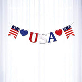 President's Day USA Banner for Independence Day 4th of July American Banner Fourth of July Patriotic Decorations Memorial Day Durable Polyester Yard Decoration