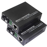 Fiber Ethernet Media Converter, Single-Mode 10/100Base-Tx To 100Base-Fx, Rj45 To Sc, Fiber Transceiver Up To 25Km (1 Pair)