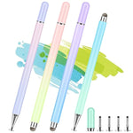 Stylus Pens For Touch Screens, 4 Pcs High Precision Disc Stylus With Magnetic Cap, 2 In 1 Stylus Pen Compatible With Iphone, Ipad Pro, Mini, Air And Samsung Tablets