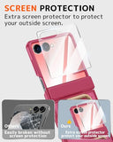 for  Galaxy Z Flip 7 Case with Rotatable Ring,Built-in Screen Protector Hinge Protection Case for  Galaxy Flip 7 Shockproof Rugged