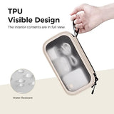 Clear Electronic Organizer, Tpu Cable Organizer Bag, Compact Cord Travel Organizer For Cables, Chargers, Phones, Usb Cords, Sd Cards (Beige)