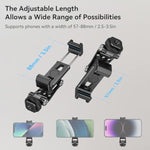 SMALLRIG Universal Metal Phone Support with Cold Shoe Mount, Smartphone Holder Adapter Support Free Adjustment Joints, Phone Tripod Mount for iPhone 16 15 14, for Samsung Galaxy etc. - 4382