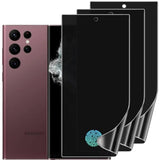 3 Pack Privacy Screen Protector Compatible With Samsung Galaxy S22 Ultra, Anti-Spy Tpu Hydrogel Protective Film For Samsung Galaxy S22 Ultra 6.8" - Support Fingerprint Unlock, Self-Healing