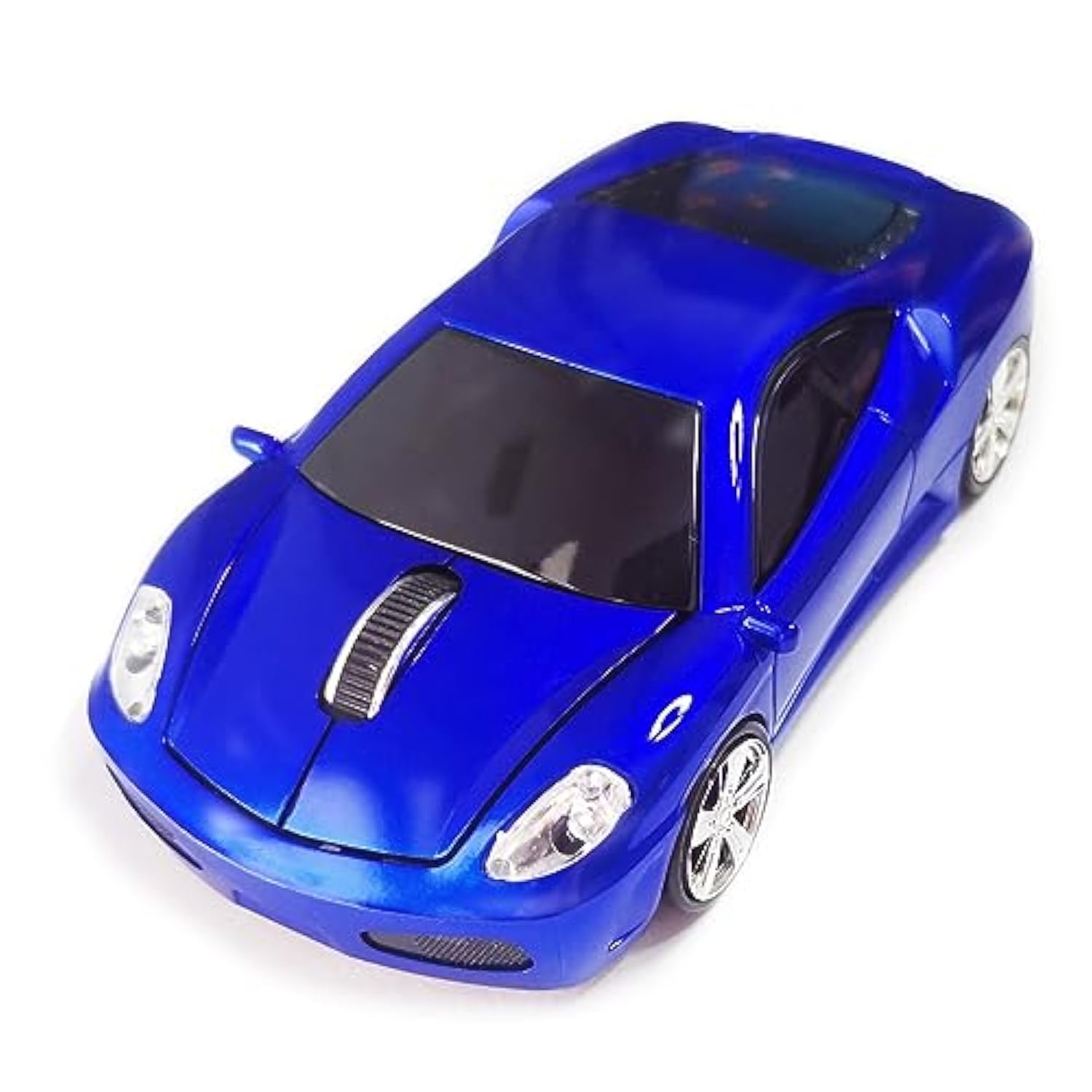 Wireless Car Mouse For Computer, 2.4G Usb Receiver, 1600Dpi Adjustable, Sport Car Design, Plug & Play, Compatible With Laptop Pc Mac Windows Linux, For Boys & Men (Blue)