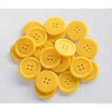 1 Inch (25Mm) Yellow Buttons Sewing Flatback Button For Sewing Or Diy