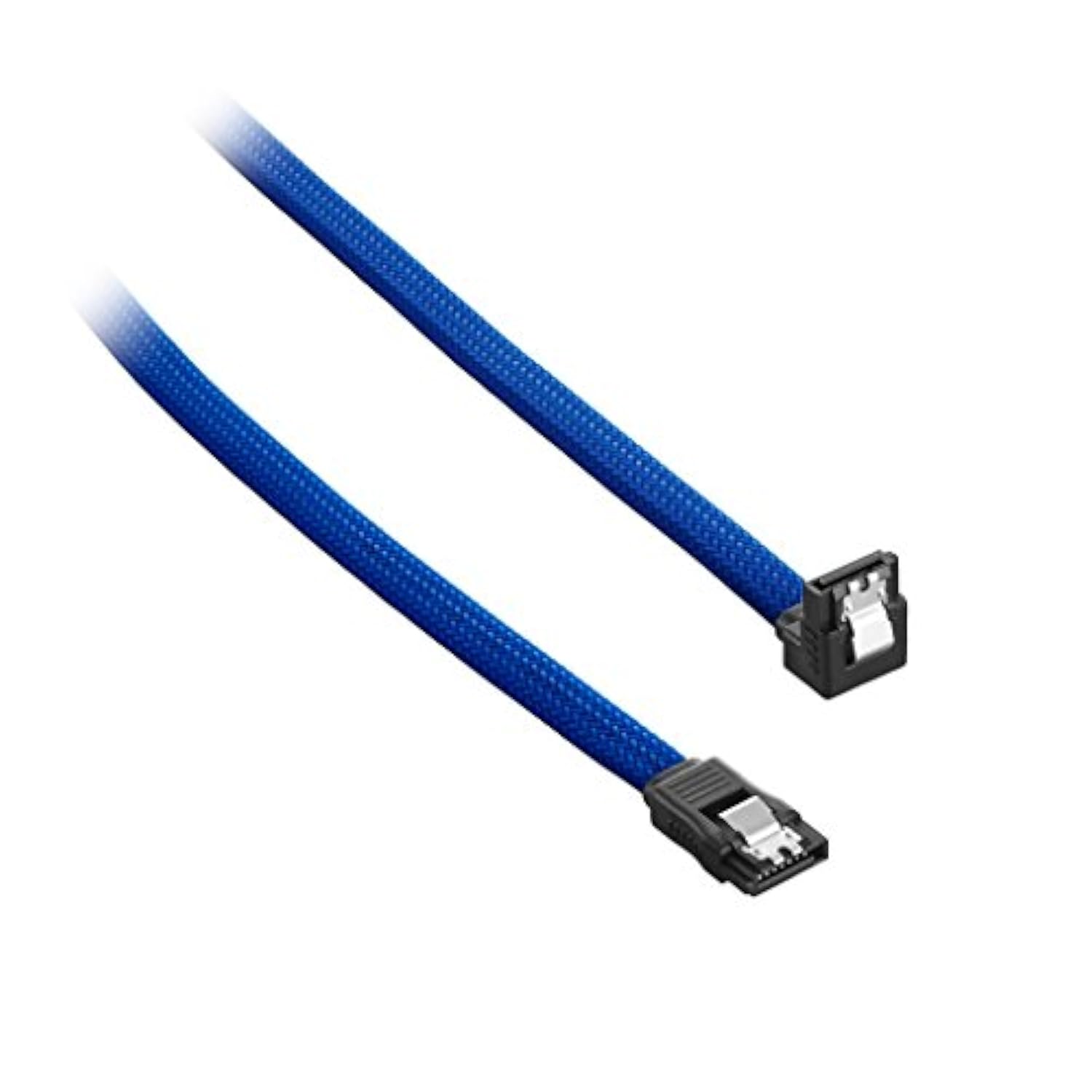 CableMod ModMesh Sleeved Right Angle SATA 3 Cable (Blue, 30cm)