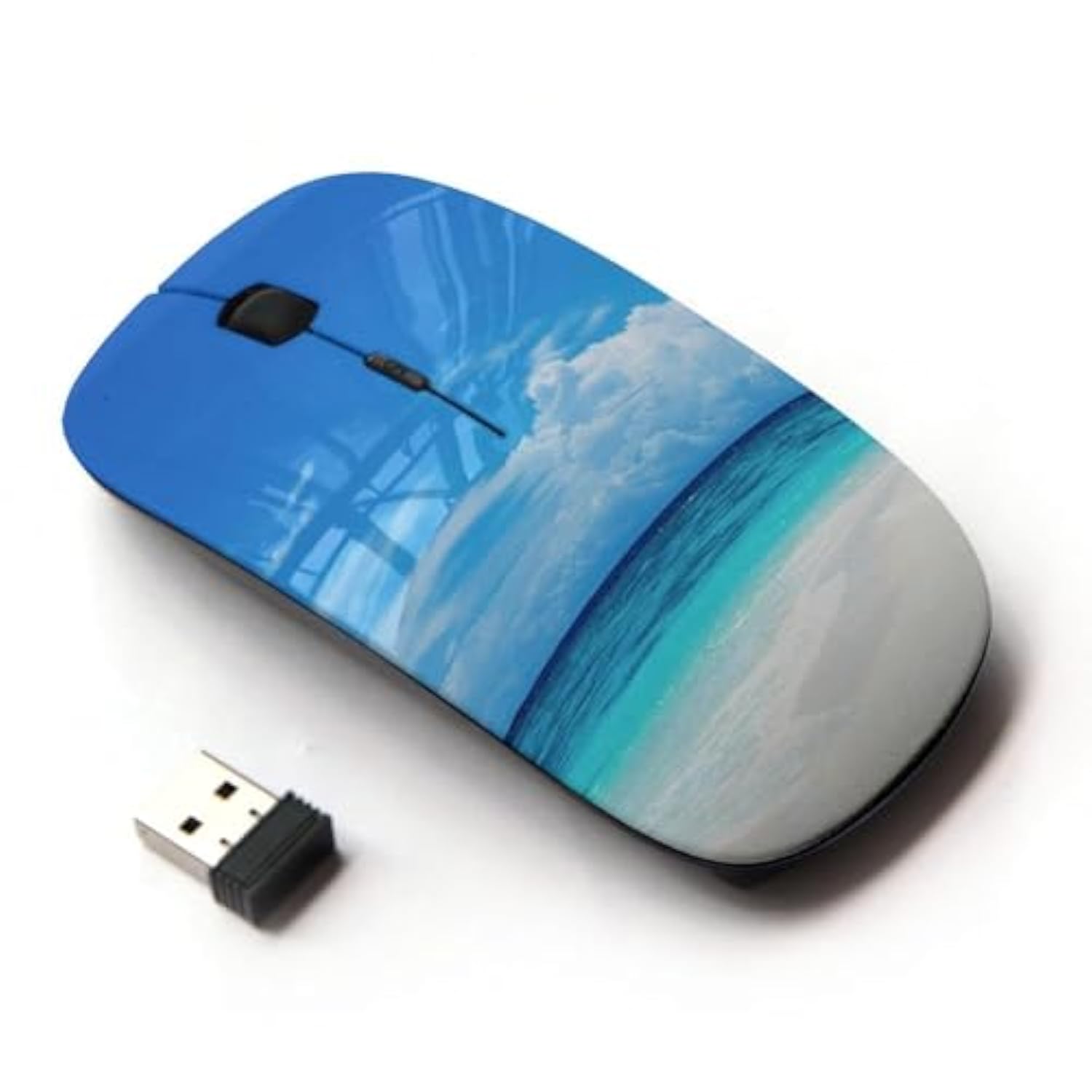 [ Optical 2.4G Wireless Mouse ] Caribbean White Sand Paradise Beach