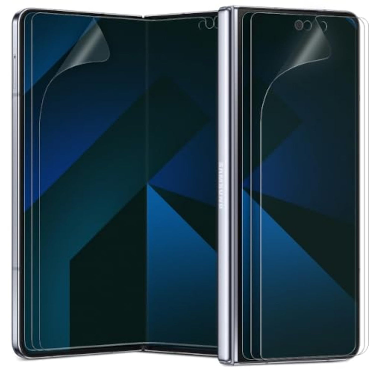 [3+3] Blue Light Blocking Matte Screen Protector For Samsung Galaxy Z Fold 7, 3 Pack Inside + 3 Pack Front, Epu+Tpu Hybrid Film, Anti Glare, Anti Fingerprint, Self-Healing, Easy Installation With Alignment Jig