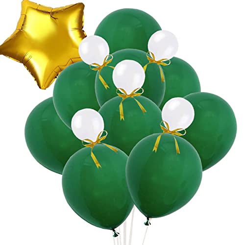 Christmas Tree Balloon Kit, Green Balloons Garland Arch White Balloons Green balloons 93 Pieces Latex Balloons for Xmas/New YearParty Decoration