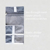 Electronics Organizer Case, Cable Storage Pouch For Travel, For Phones, Power Banks, Sd Cards, And Chargers (Black)