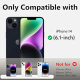 For Iphone 14 Case Wallet With Card Holder [Max 5 Cards] Dual Layer Heavy Duty Shockproof Drop Protection Hidden Flip Id Slot Phone Cover For Men Women, 6.1 Inch Black