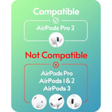 3 Pairs For Airpods Pro 2 Ear Hooks Covers [Added Storage Pouch] Anti-Slip Accessories Compatible With Apple Airpods Pro 2Nd Generation (White)