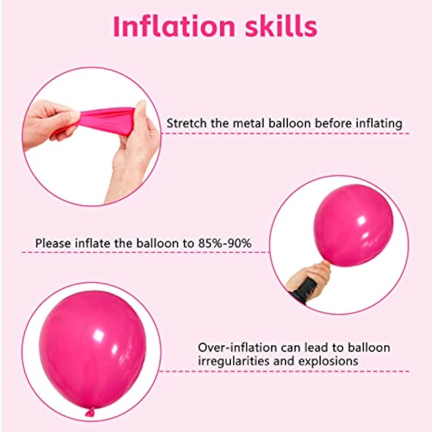 Pink Balloon Arch Garland Kit142 Pcs, Pink Balloon Garland Kit Metalli