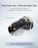 AuraHalo G1 Open-Ear Earbuds, True Wireless Clip-On Headphones with 4 Mic, 13.4mm Dynamic Drivers, Clear Calls, Bluetooth 5.3 Ear Buds for